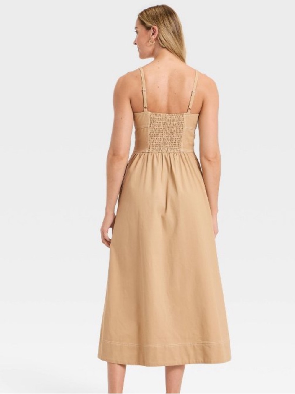 UNIVERSAL THREAD NWT Women's Corset Midi A-Line Dress -tan -XS - Picture 2 of 7